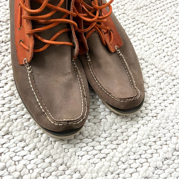 VTG POLO RALPH LAUREN Basildon Orange Brown Mens Boots Shoes Size 11.5 EUC - Picture 9 of 10